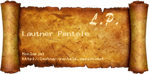 Lautner Pentele névjegykártya